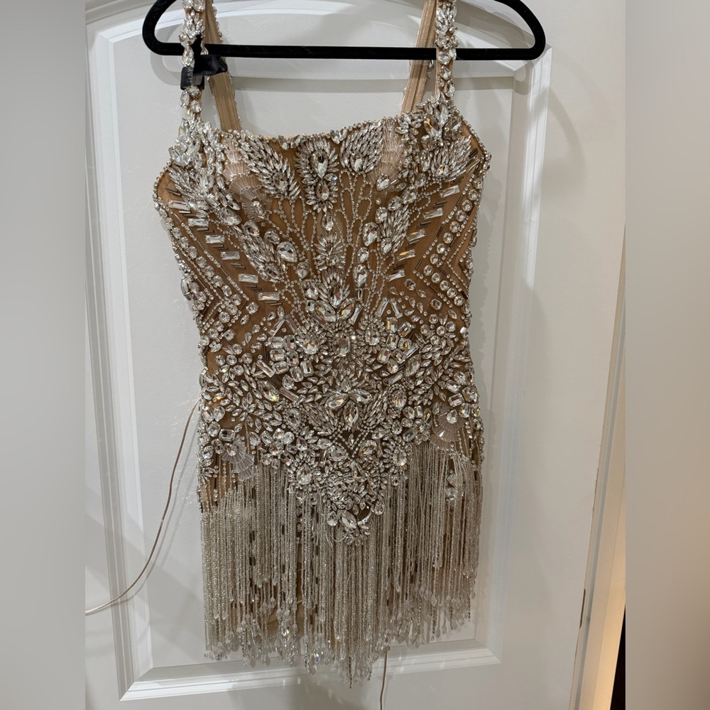 Embellished Fringe Dress